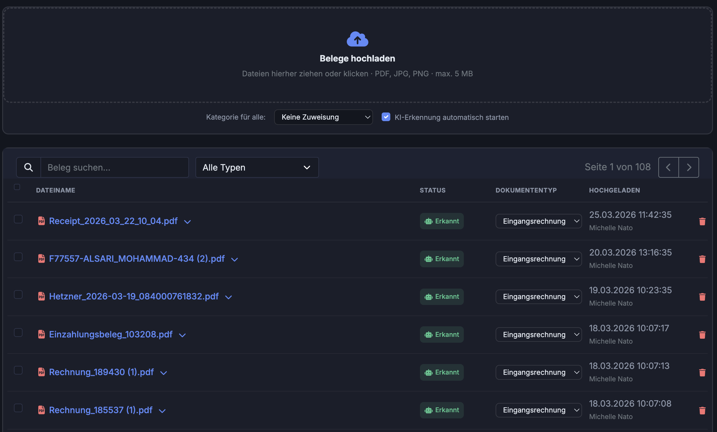 Belege mit KI automatisch erfassen